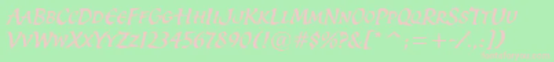 SpiritItcTt Font – Pink Fonts on Green Background