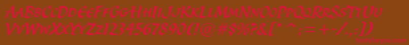 SpiritItcTt Font – Red Fonts on Brown Background