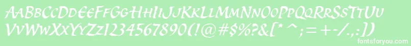 SpiritItcTt Font – White Fonts on Green Background