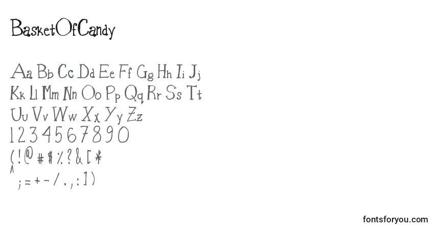characters of basketofcandy font, letter of basketofcandy font, alphabet of  basketofcandy font