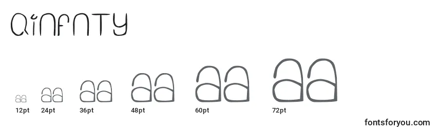 sizes of qinfnty font, qinfnty sizes
