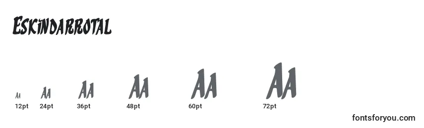 sizes of eskindarrotal font, eskindarrotal sizes