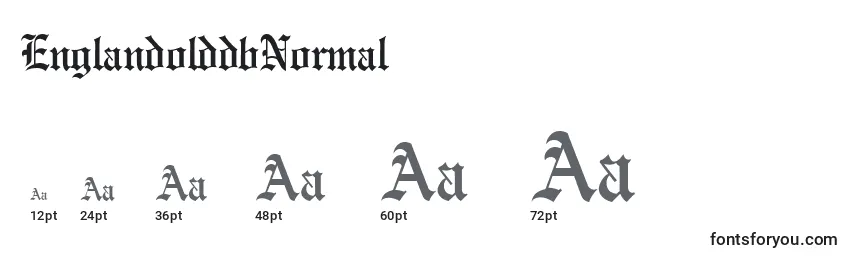 sizes of englandolddbnormal font, englandolddbnormal sizes