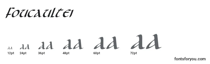 sizes of foucaultei font, foucaultei sizes