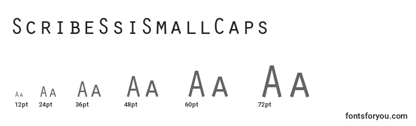 sizes of scribessismallcaps font, scribessismallcaps sizes