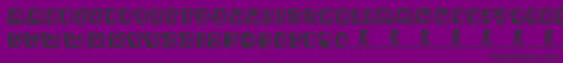 RockyBottoms Font – Black Fonts on Purple Background