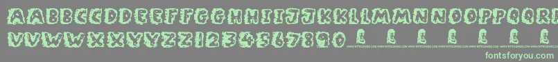 RockyBottoms Font – Green Fonts on Gray Background