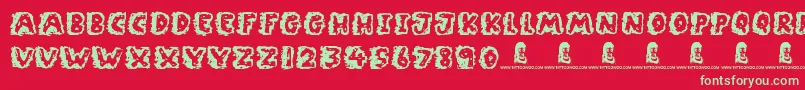 RockyBottoms Font – Green Fonts on Red Background