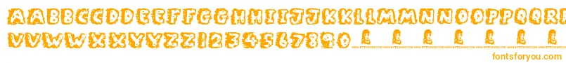 RockyBottoms Font – Orange Fonts on White Background