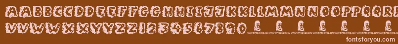 RockyBottoms Font – Pink Fonts on Brown Background