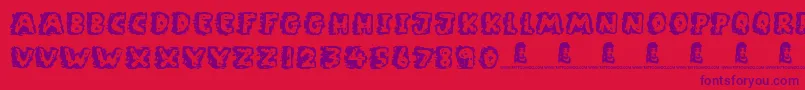 RockyBottoms Font – Purple Fonts on Red Background