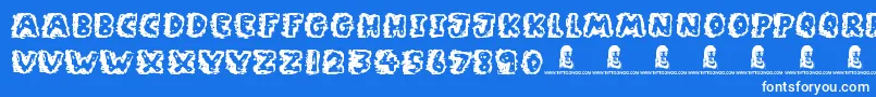 RockyBottoms Font – White Fonts on Blue Background