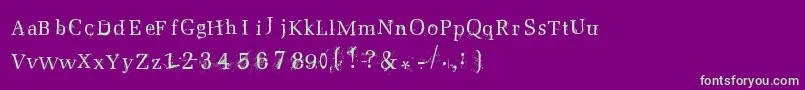 Postnuclear Font – Green Fonts on Purple Background