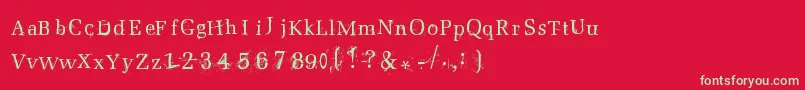 Postnuclear Font – Green Fonts on Red Background