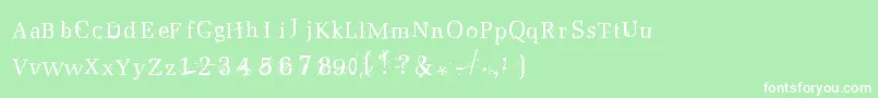 Postnuclear Font – White Fonts on Green Background