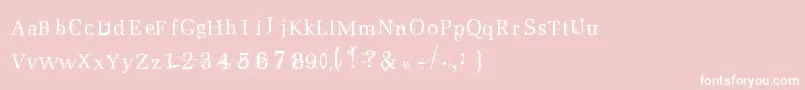 フォントPostnuclear – ピンクの背景に白い文字