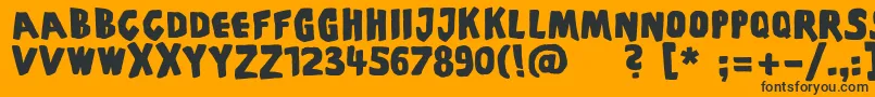 Шрифт Piscoffinsandghosts – чёрные шрифты на оранжевом фоне