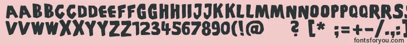 フォントPiscoffinsandghosts – ピンクの背景に黒い文字