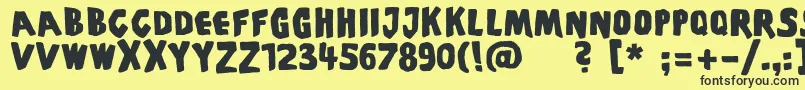 Piscoffinsandghosts Font – Black Fonts on Yellow Background