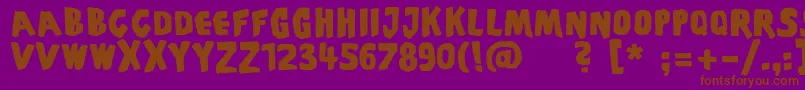 Piscoffinsandghosts-Schriftart – Braune Schriften auf violettem Hintergrund