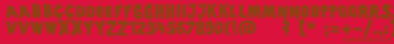 フォントPiscoffinsandghosts – 赤い背景に茶色の文字
