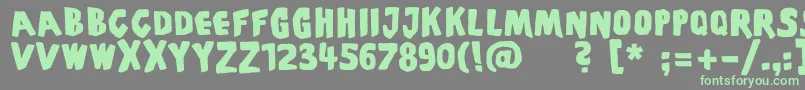 Piscoffinsandghosts Font – Green Fonts on Gray Background