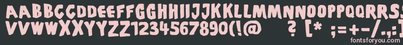 Piscoffinsandghosts Font – Pink Fonts on Black Background