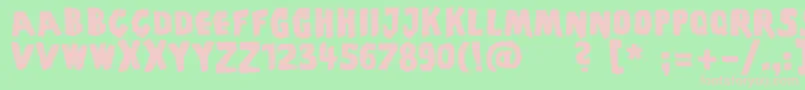 フォントPiscoffinsandghosts – 緑の背景にピンクのフォント