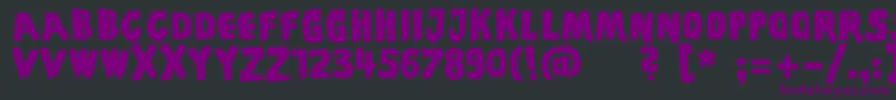 Шрифт Piscoffinsandghosts – фиолетовые шрифты на чёрном фоне