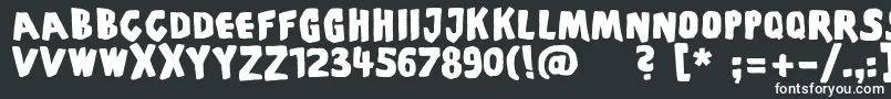 Шрифт Piscoffinsandghosts – белые шрифты на чёрном фоне