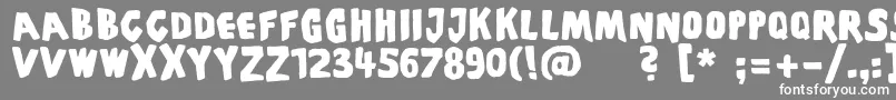 Piscoffinsandghosts-fontti – valkoiset fontit harmaalla taustalla