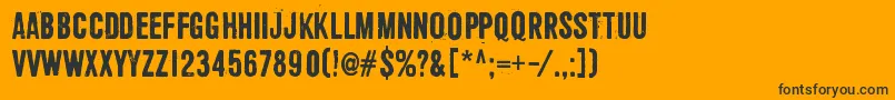 Shoemaker Font – Black Fonts on Orange Background