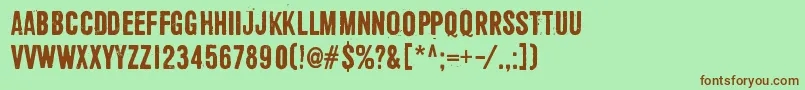 Shoemaker Font – Brown Fonts on Green Background