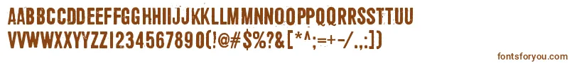 Shoemaker-fontti – ruskeat fontit valkoisella taustalla