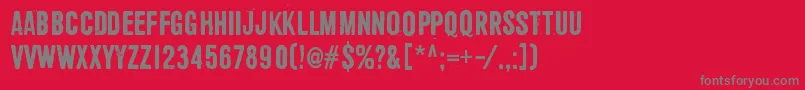 Shoemaker Font – Gray Fonts on Red Background