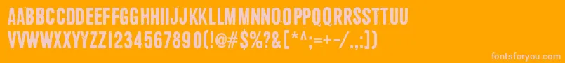 Shoemaker Font – Pink Fonts on Orange Background