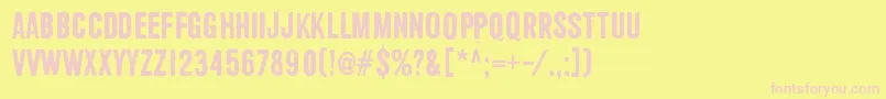 Shoemaker Font – Pink Fonts on Yellow Background