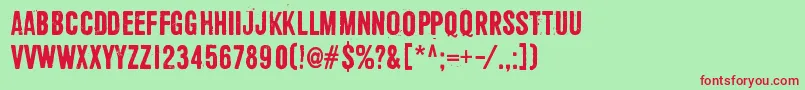 Shoemaker Font – Red Fonts on Green Background