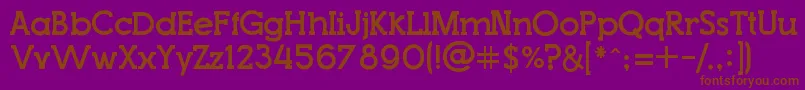 TopModern Font – Brown Fonts on Purple Background