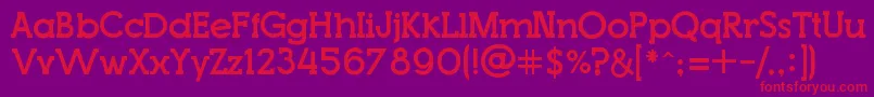 TopModern Font – Red Fonts on Purple Background