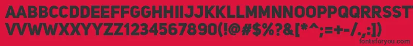 UniSansHeavy Font – Black Fonts on Red Background