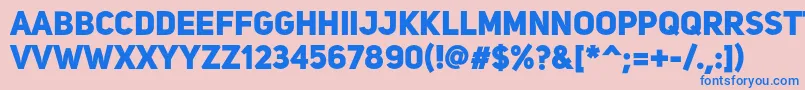 UniSansHeavy Font – Blue Fonts on Pink Background