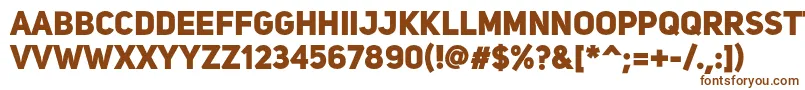 UniSansHeavy Font – Brown Fonts on White Background