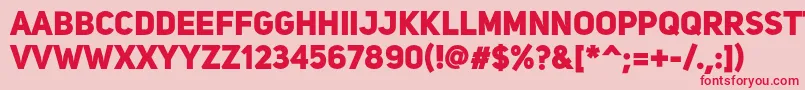 UniSansHeavy Font – Red Fonts on Pink Background
