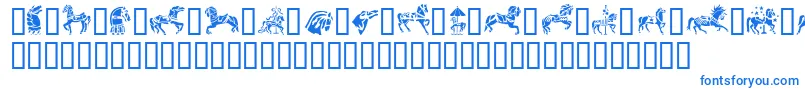 GeCarouselHorses Font – Blue Fonts on White Background