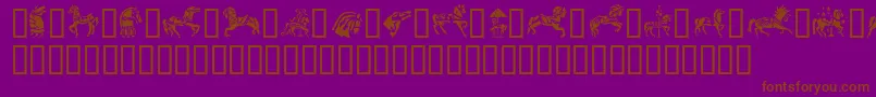 GeCarouselHorses Font – Brown Fonts on Purple Background