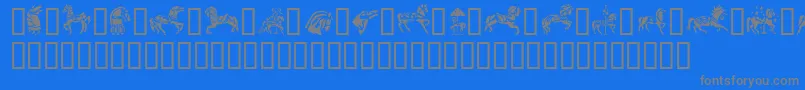 GeCarouselHorses Font – Gray Fonts on Blue Background