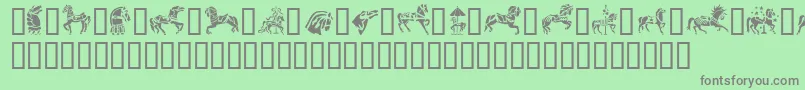 GeCarouselHorses Font – Gray Fonts on Green Background