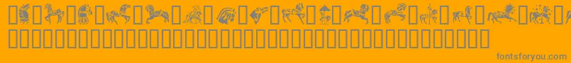 GeCarouselHorses Font – Gray Fonts on Orange Background