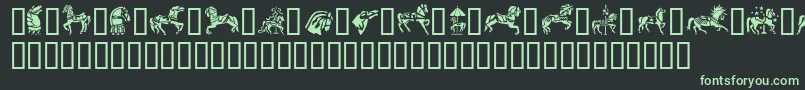 GeCarouselHorses Font – Green Fonts on Black Background